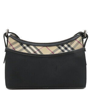Burberry Shoulder Bag Nova Check Canvas Leather Beige Tan Black